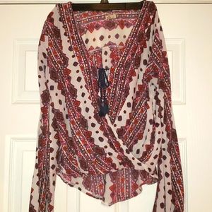 Long sleeve flowy blouse